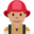 man firefighter, medium skin tone